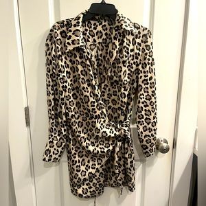 Zara Leopard Wrap Dress.